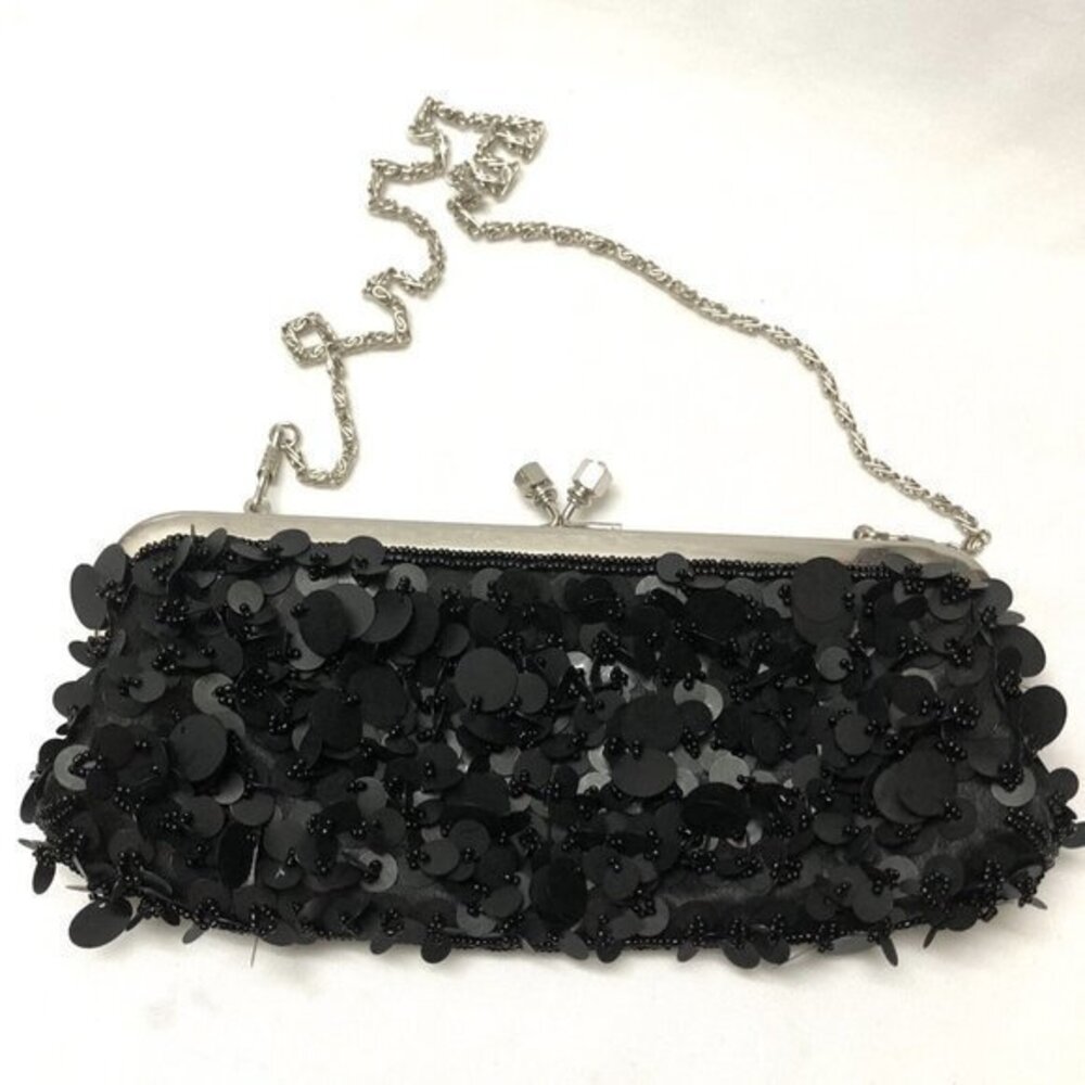 Vintage Sequin Beaded Clutch Handbag Purse